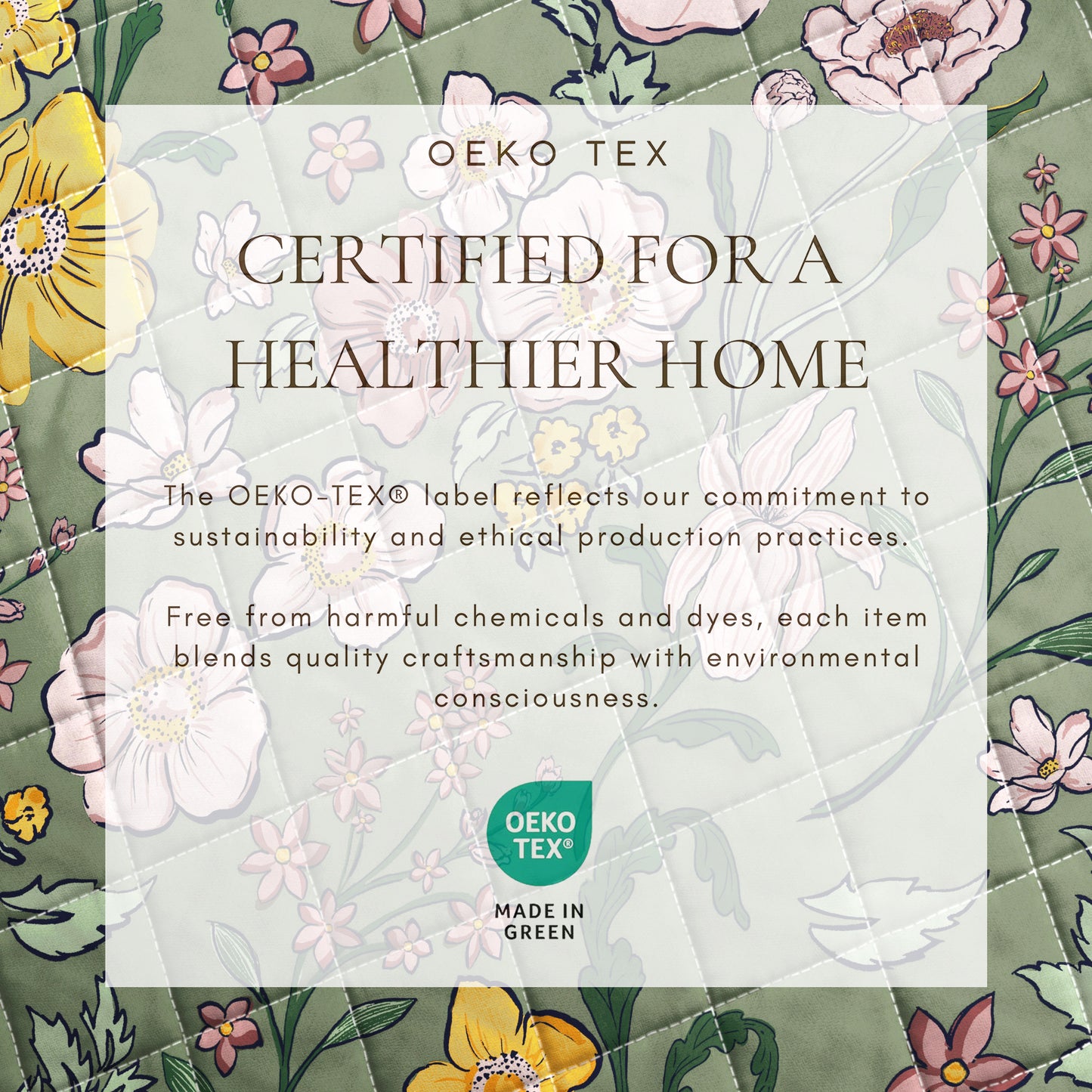Floral Print & Scallopeded Edge Cotton Quilt Set - Gwen Collection