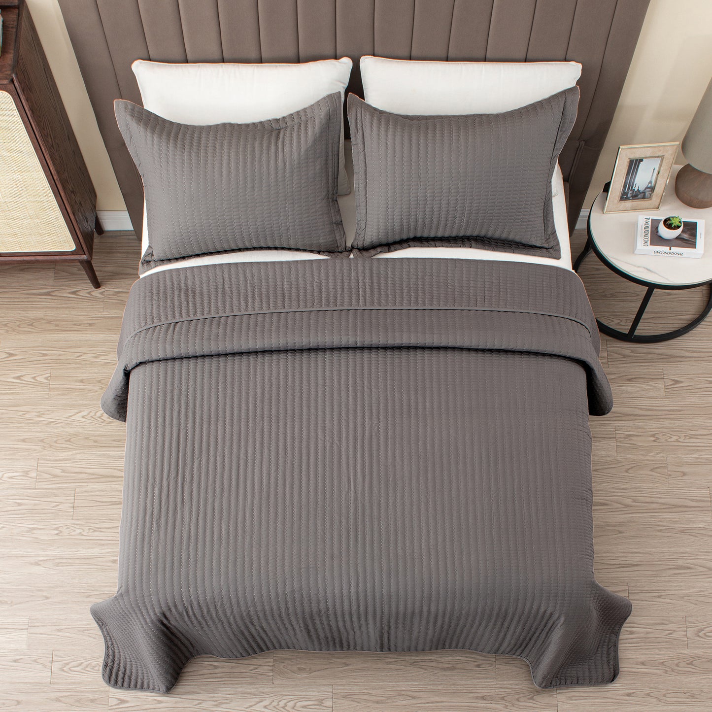 3-Piece Solid Quilt - Alicia Collection