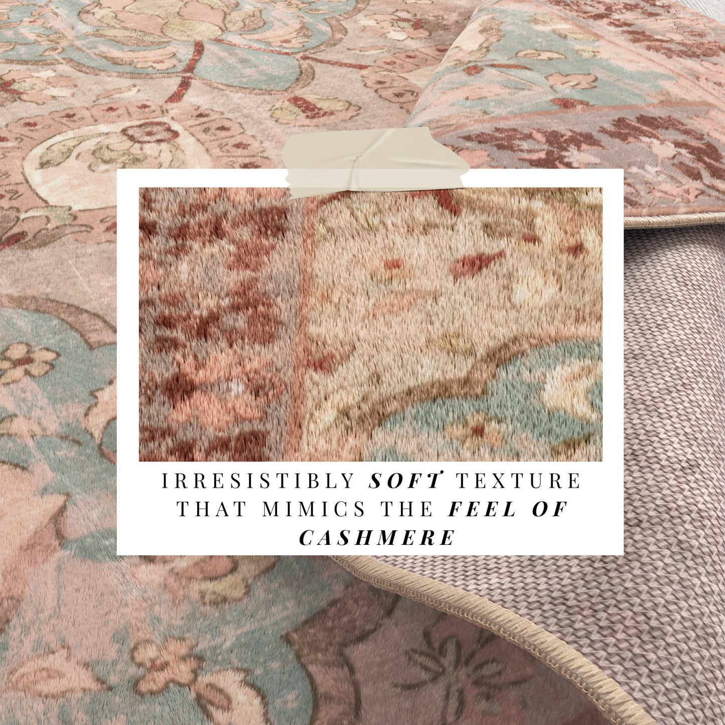 Ultra Soft Distressed Boho Inspired Machine Washable Area Rug