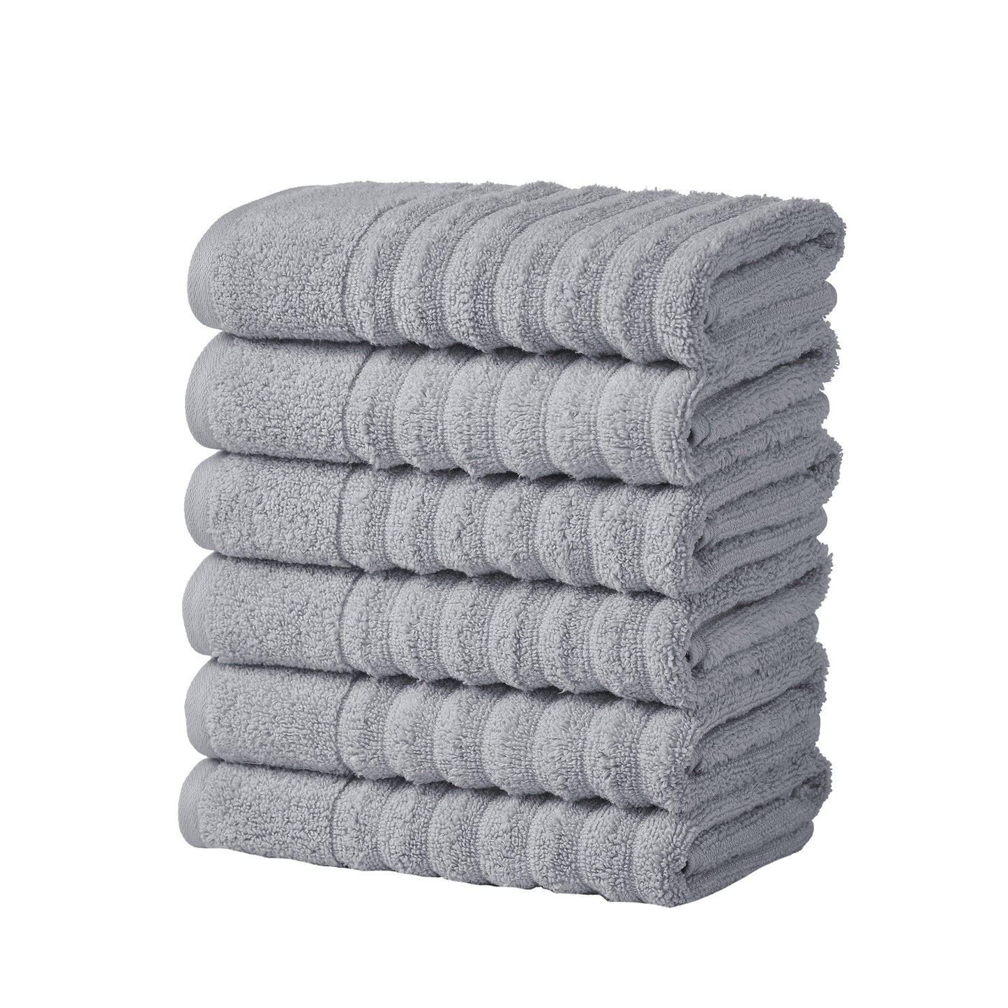 6 Pack Combed Cotton Hand Towels - Karina Collection