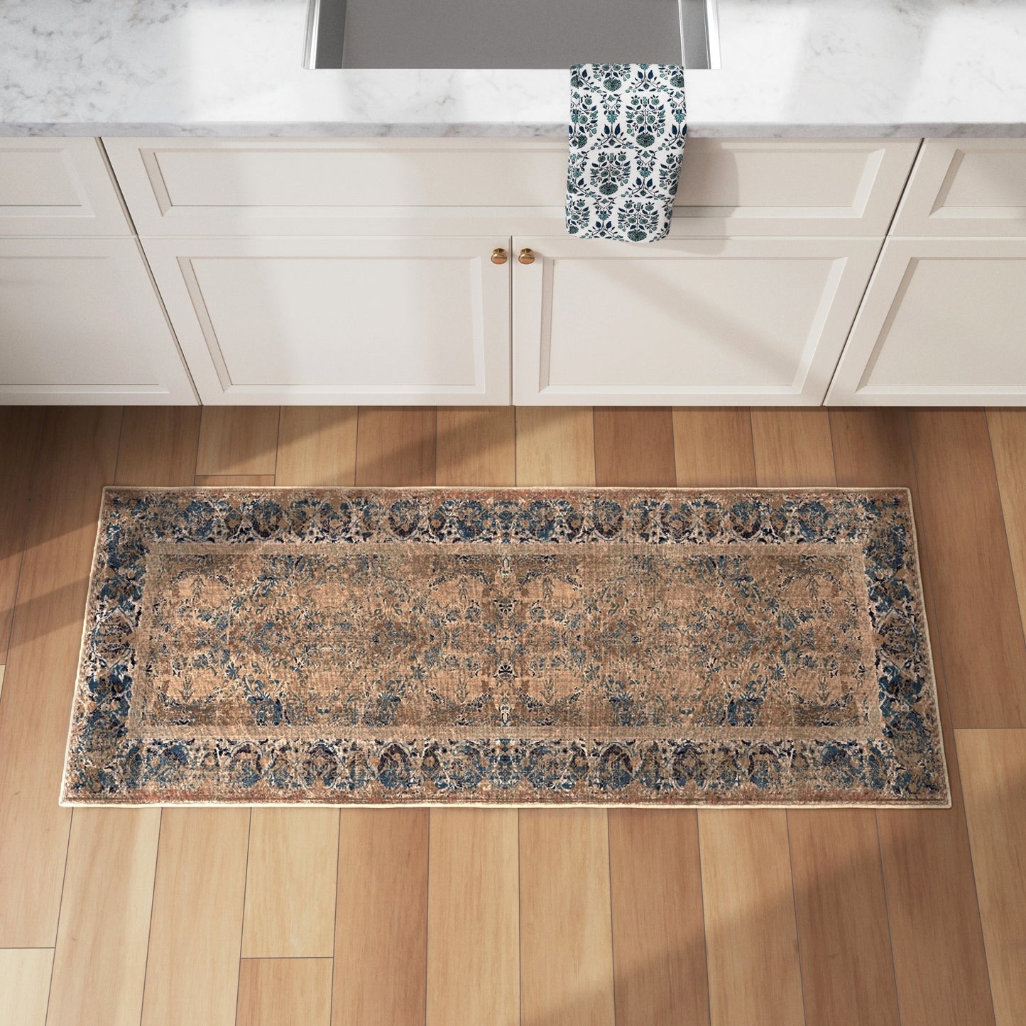 Ultra Soft Distressed Boho Inspired Machine Washable Area Rug