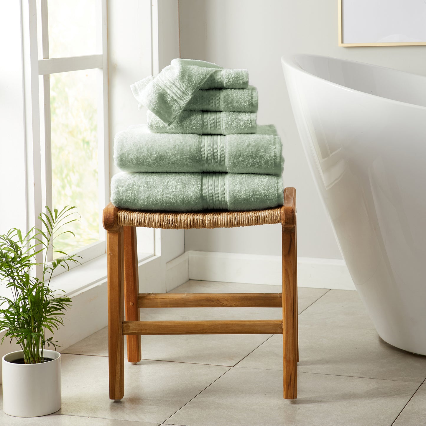 6 Pack Cotton Hand Towels - Cooper Collection