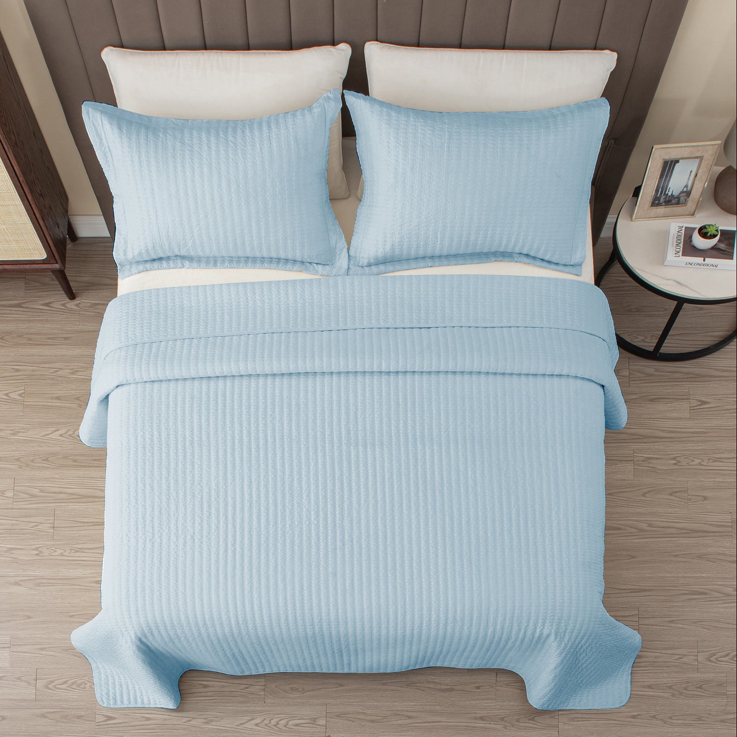 3-Piece Solid Quilt - Alicia Collection