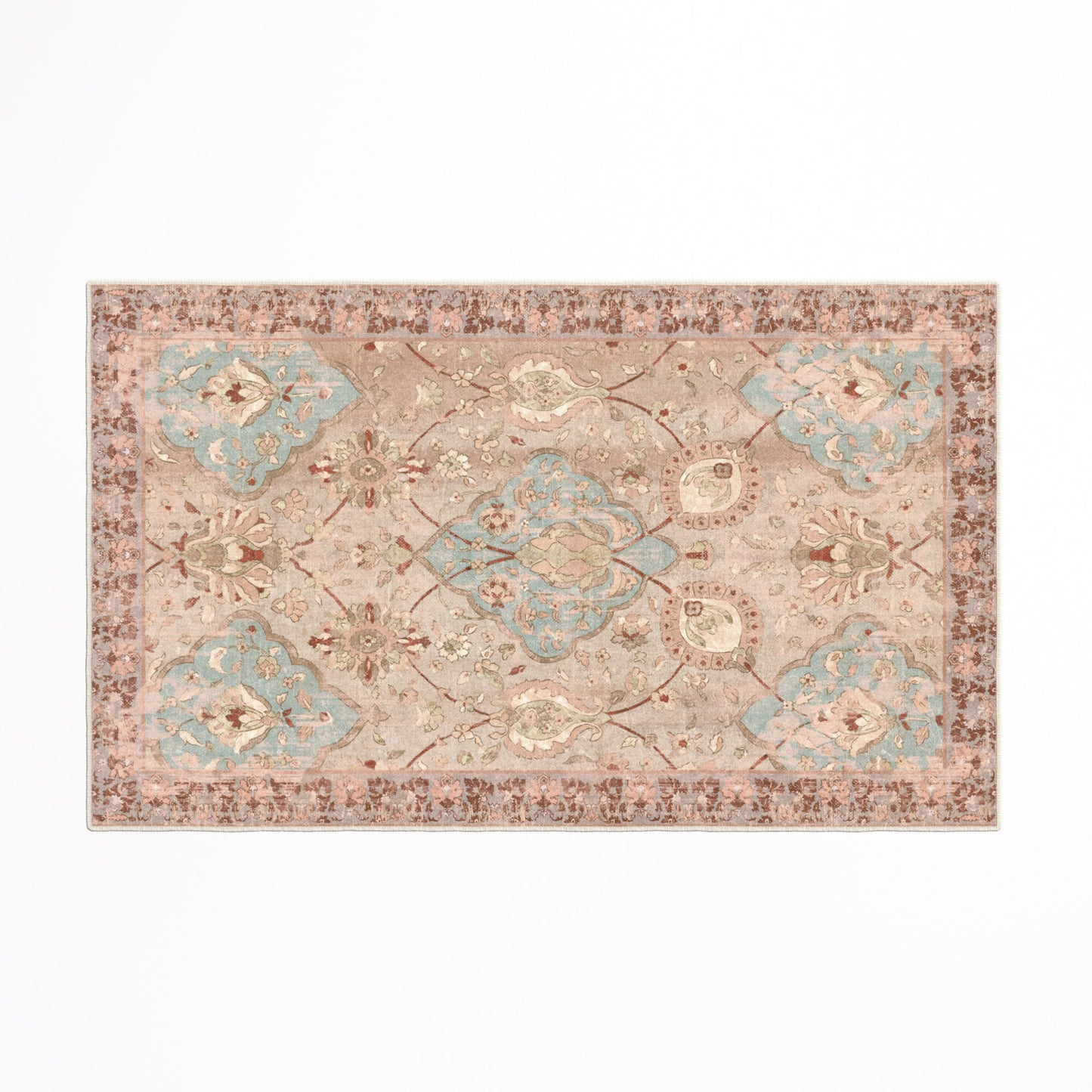 Ultra Soft Distressed Boho Inspired Machine Washable Area Rug