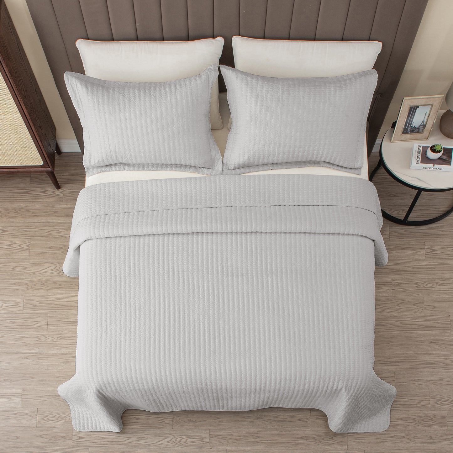 3-Piece Solid Quilt - Alicia Collection