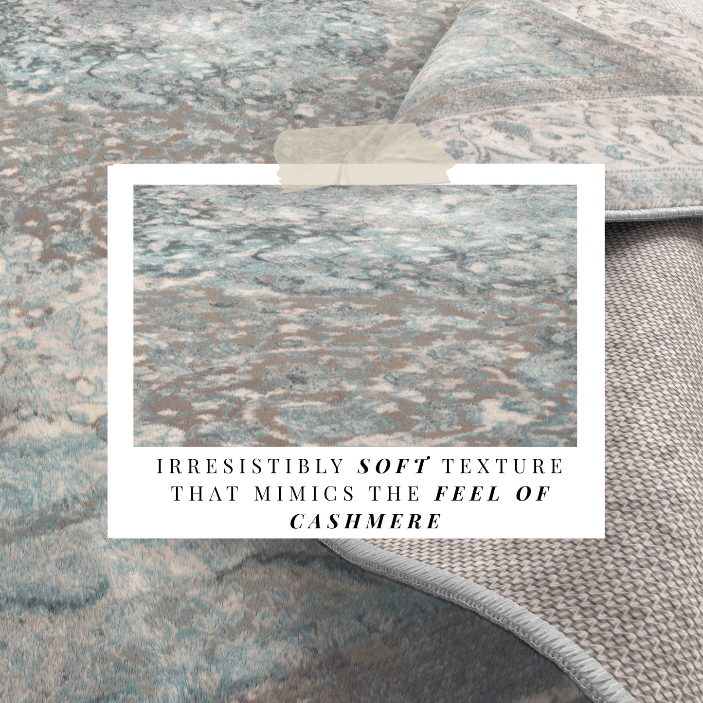 Ultra Soft Distressed Boho Inspired Machine Washable Area Rug
