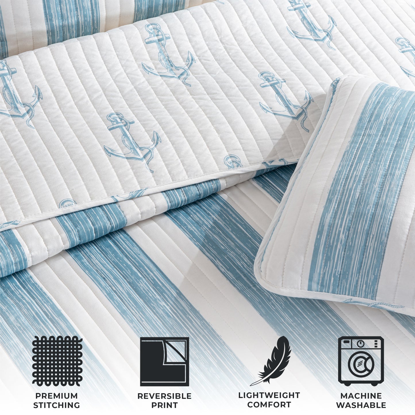 3-Piece Coastal Quilt - Casco Bay Collection