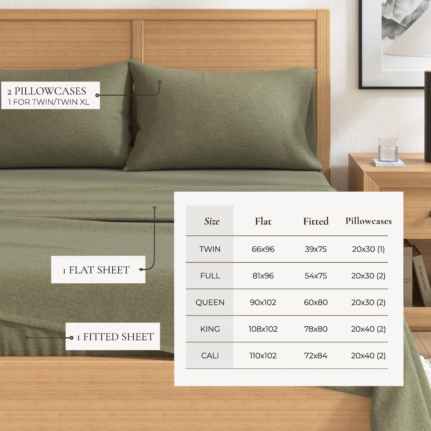 4 Piece Heathered Solid Flannel Sheet Sets - Anders Collection