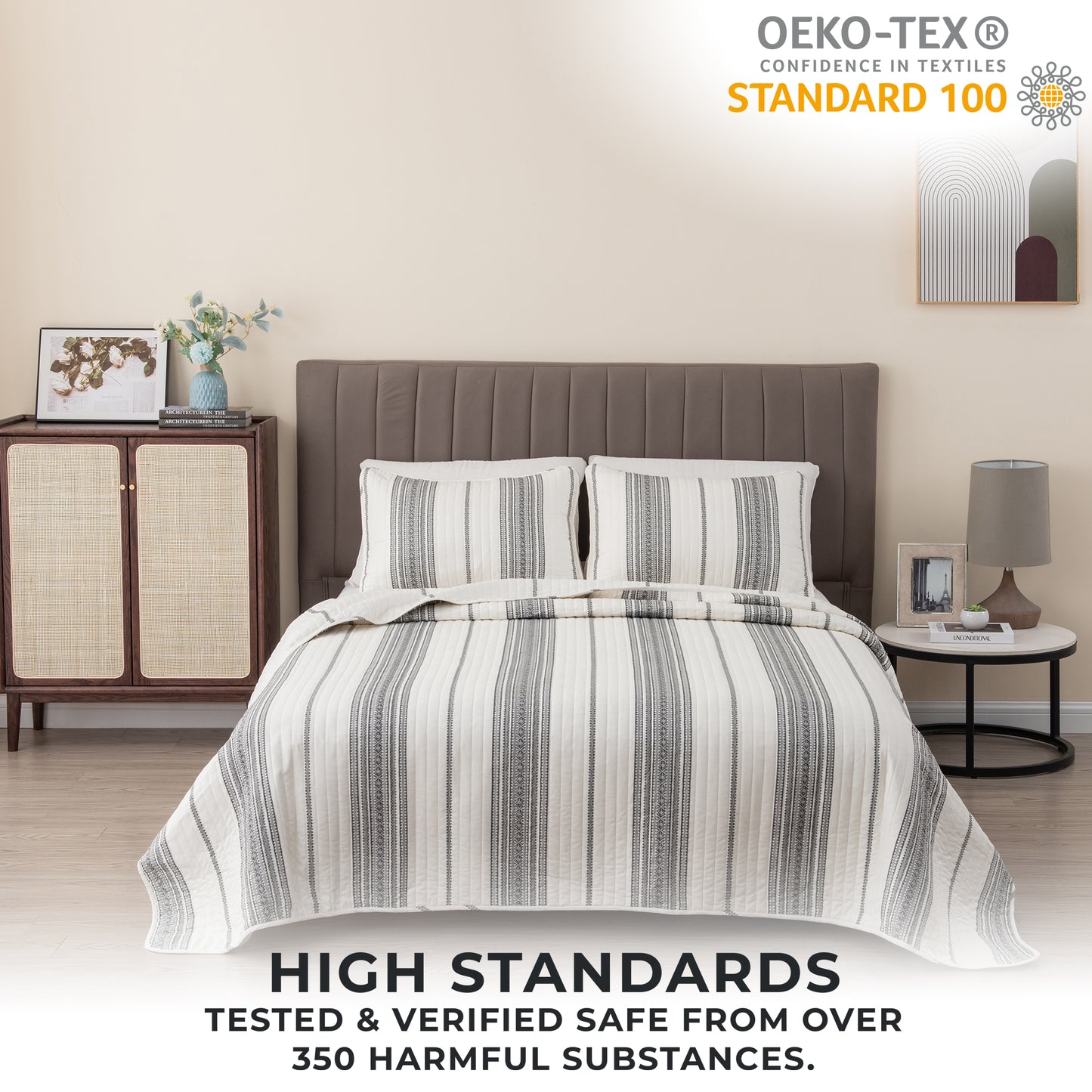 3-Piece Stripe Quilt - Wesley Collection