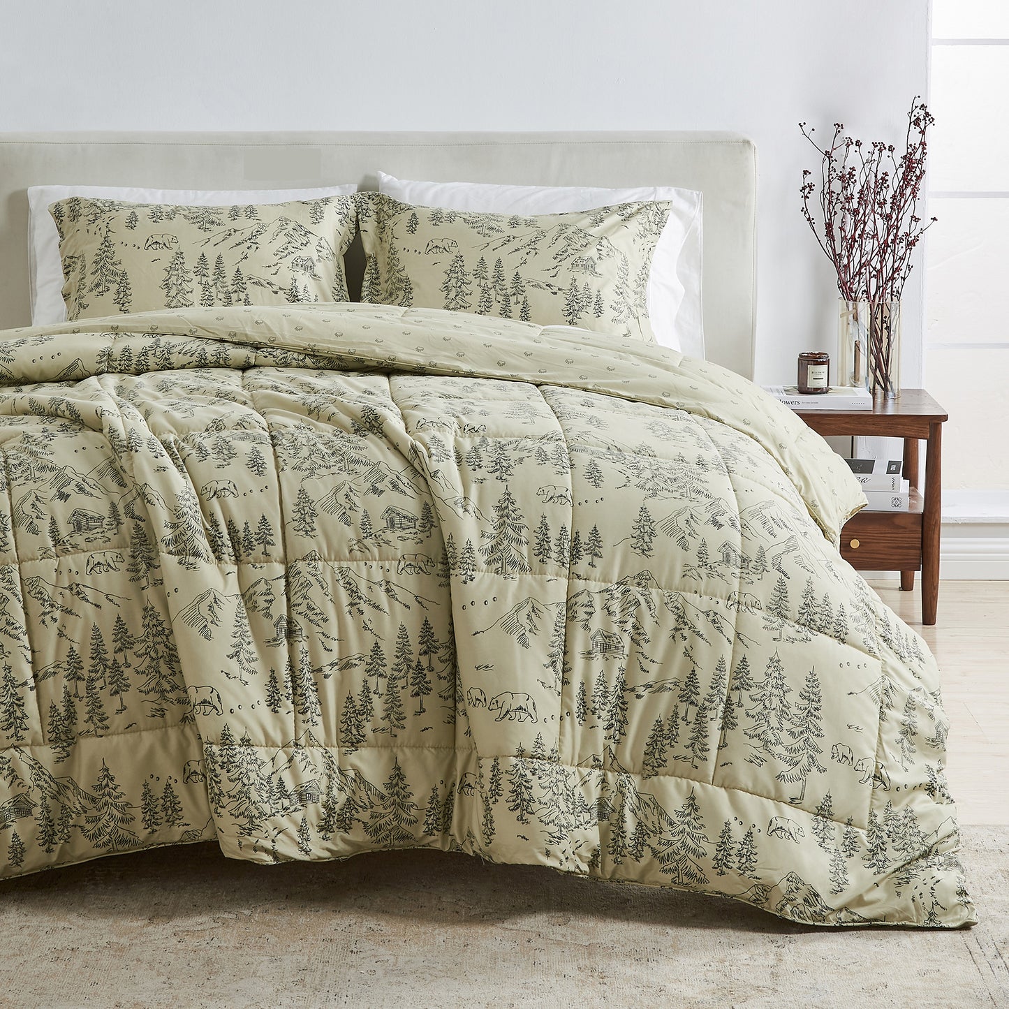 Microfiber Comforter Set with Shams
