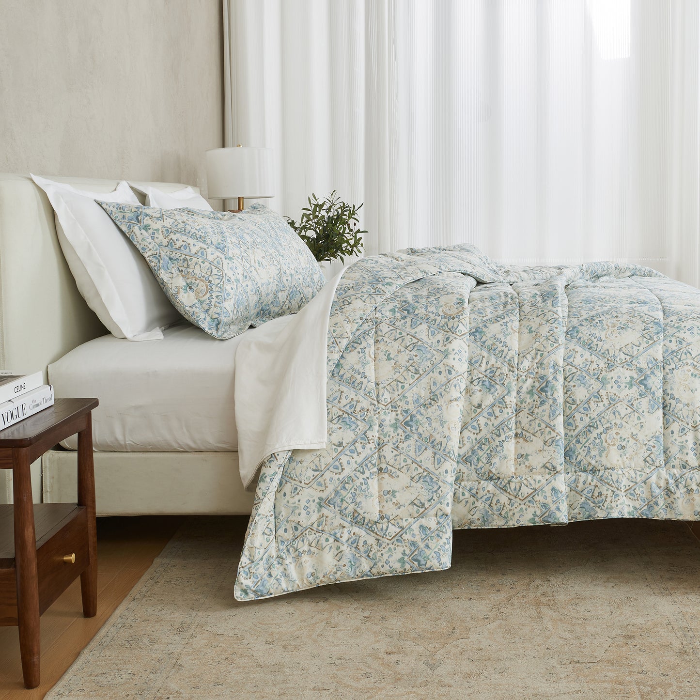 Reversible Christmas Comforter and Sham Set - Holiday / Lodge Odette Collection