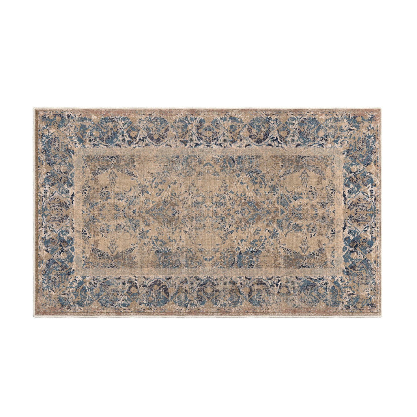 Ultra Soft Distressed Boho Inspired Machine Washable Area Rug