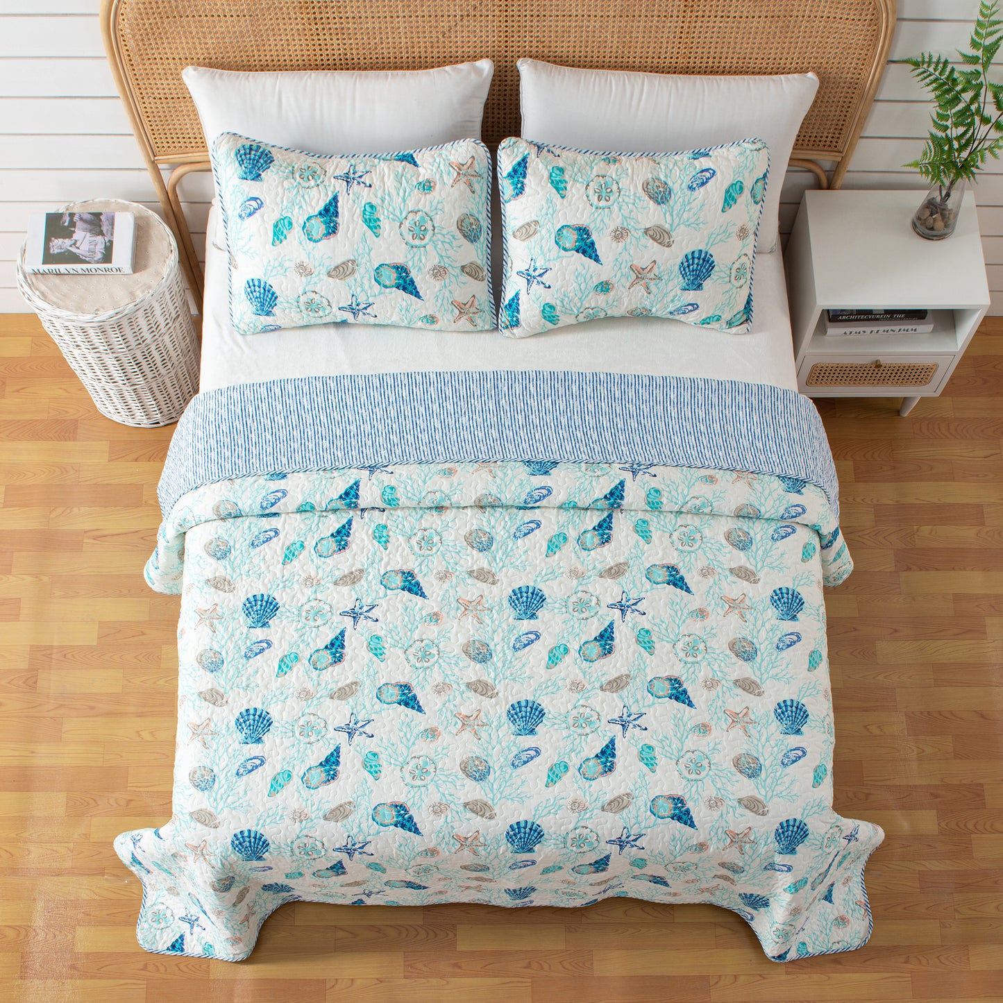 3-Piece Coastal Quilt Set Bali Collection