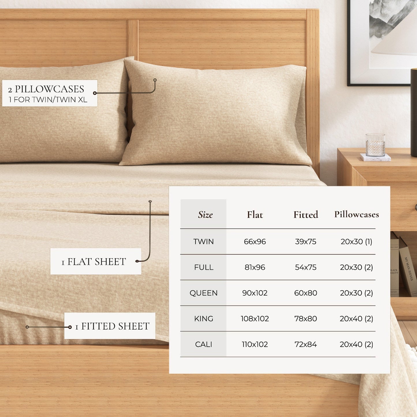 4 Piece Heathered Solid Flannel Sheet Sets - Anders Collection
