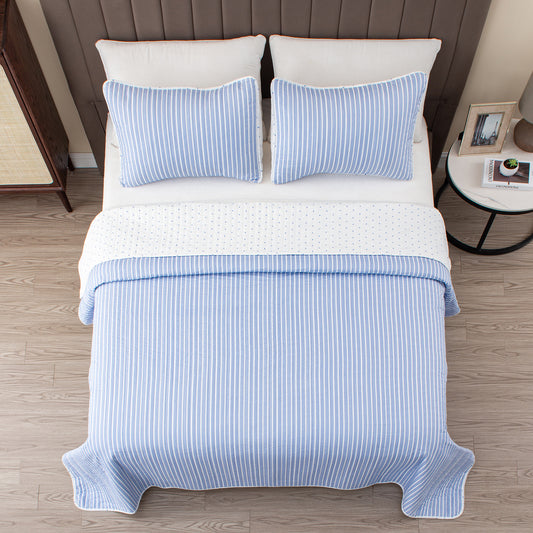 3-Piece Stripe Quilt - Marcie Collection