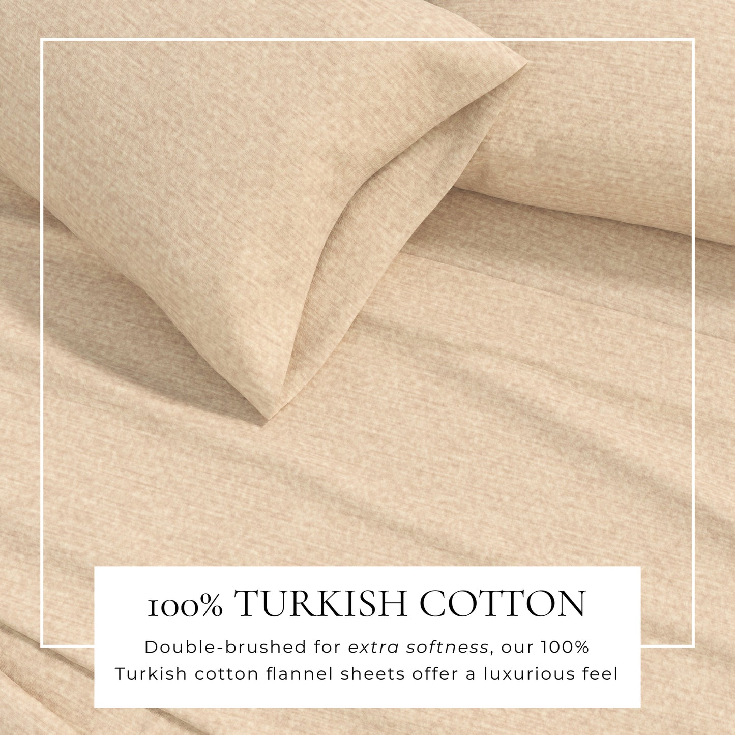 4 Piece Heathered Solid Flannel Sheet Sets - Anders Collection