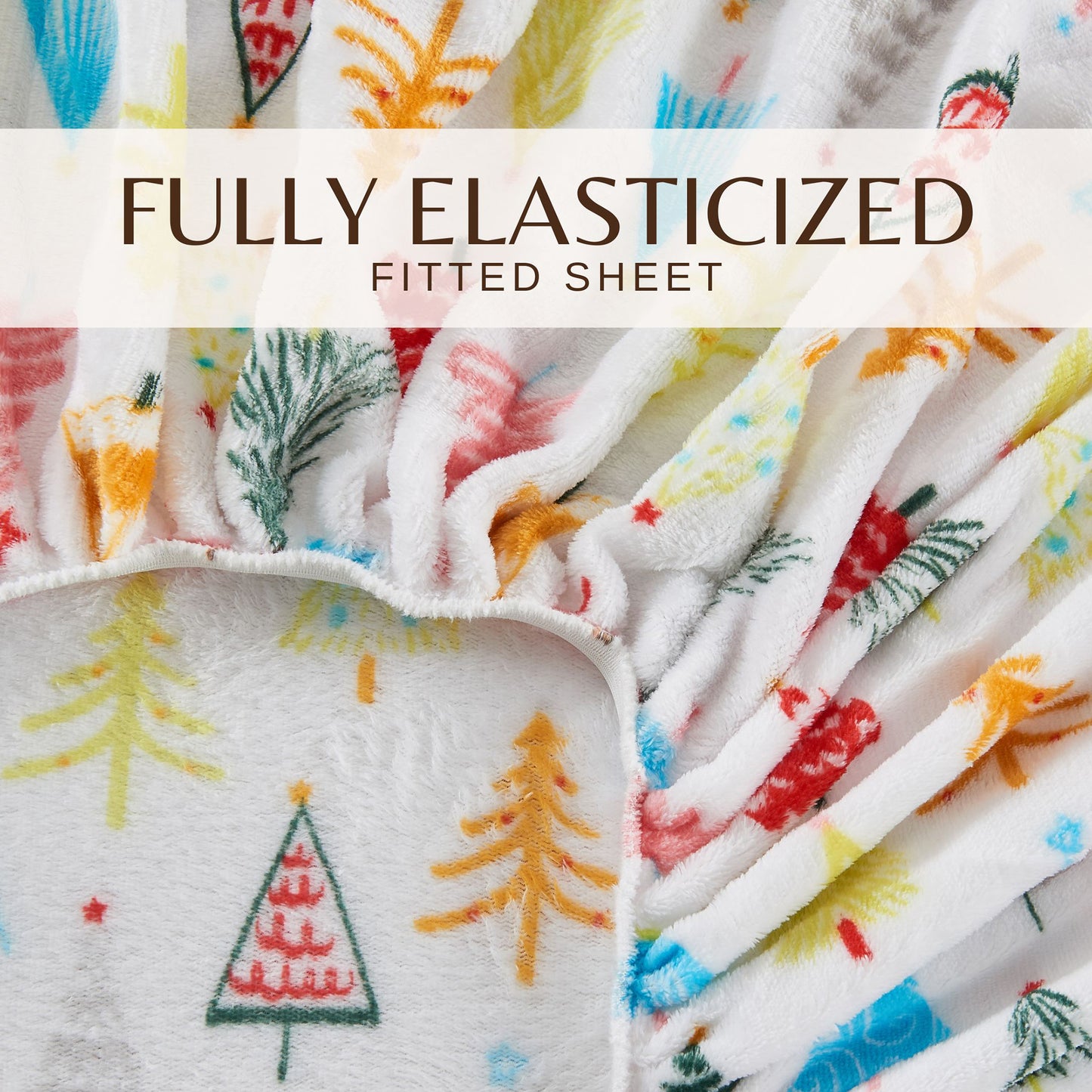 4-Piece Winter Printed Plush Sheet - Velvet Luxe Collection
