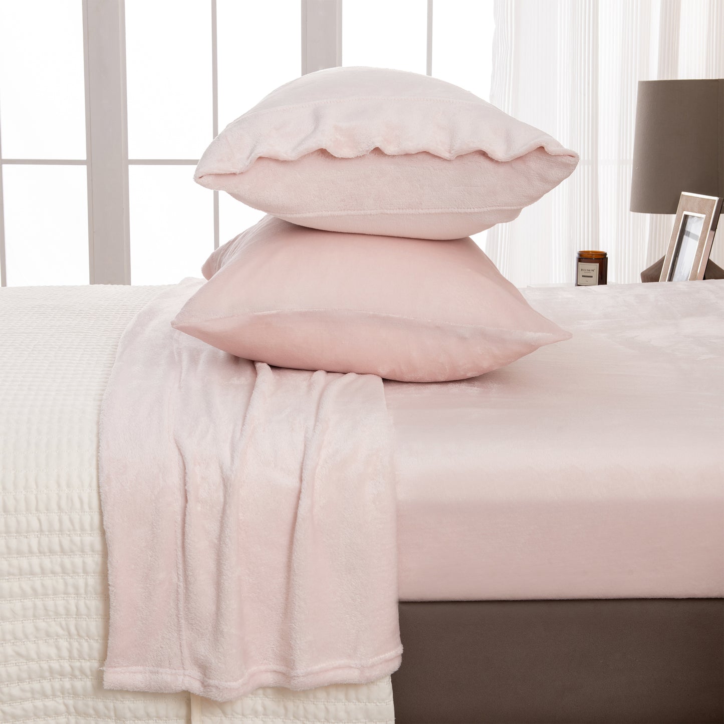 4-Piece Solid Plush Sheet - Velvet Luxe Collection