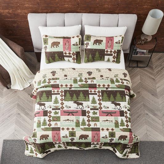 Wilder Collection 3 Piece Lodge Quilt Set