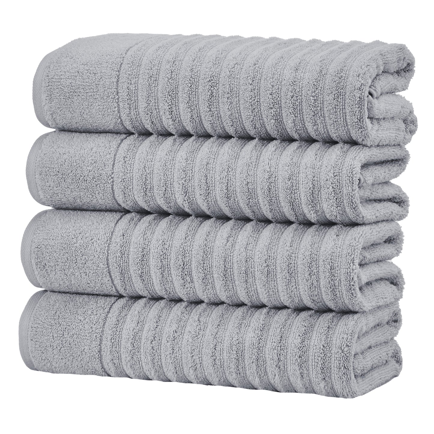 4 Pack Combed Cotton Bath Towels - Karina Collection