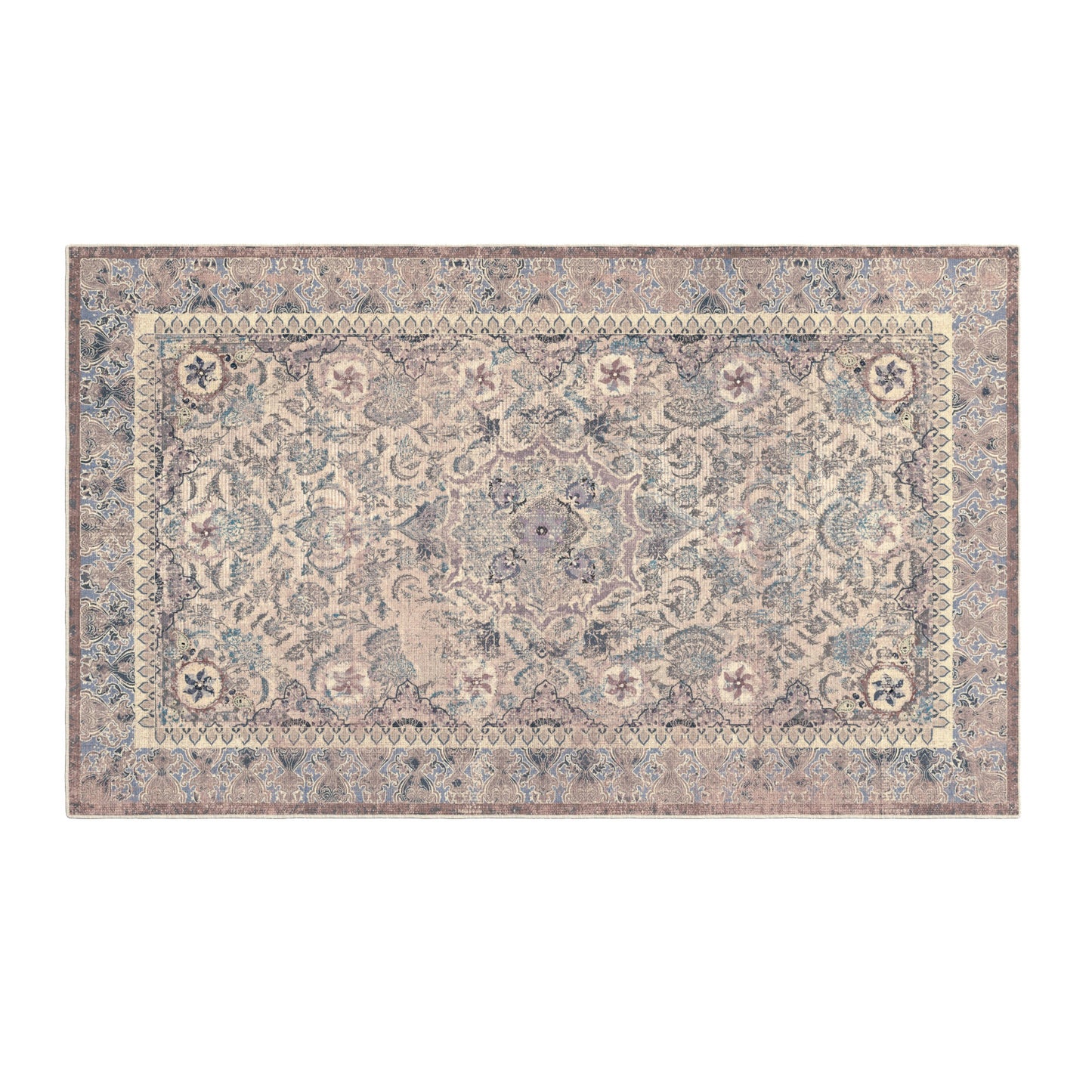 Ultra Soft Distressed Boho Inspired Machine Washable Area Rug