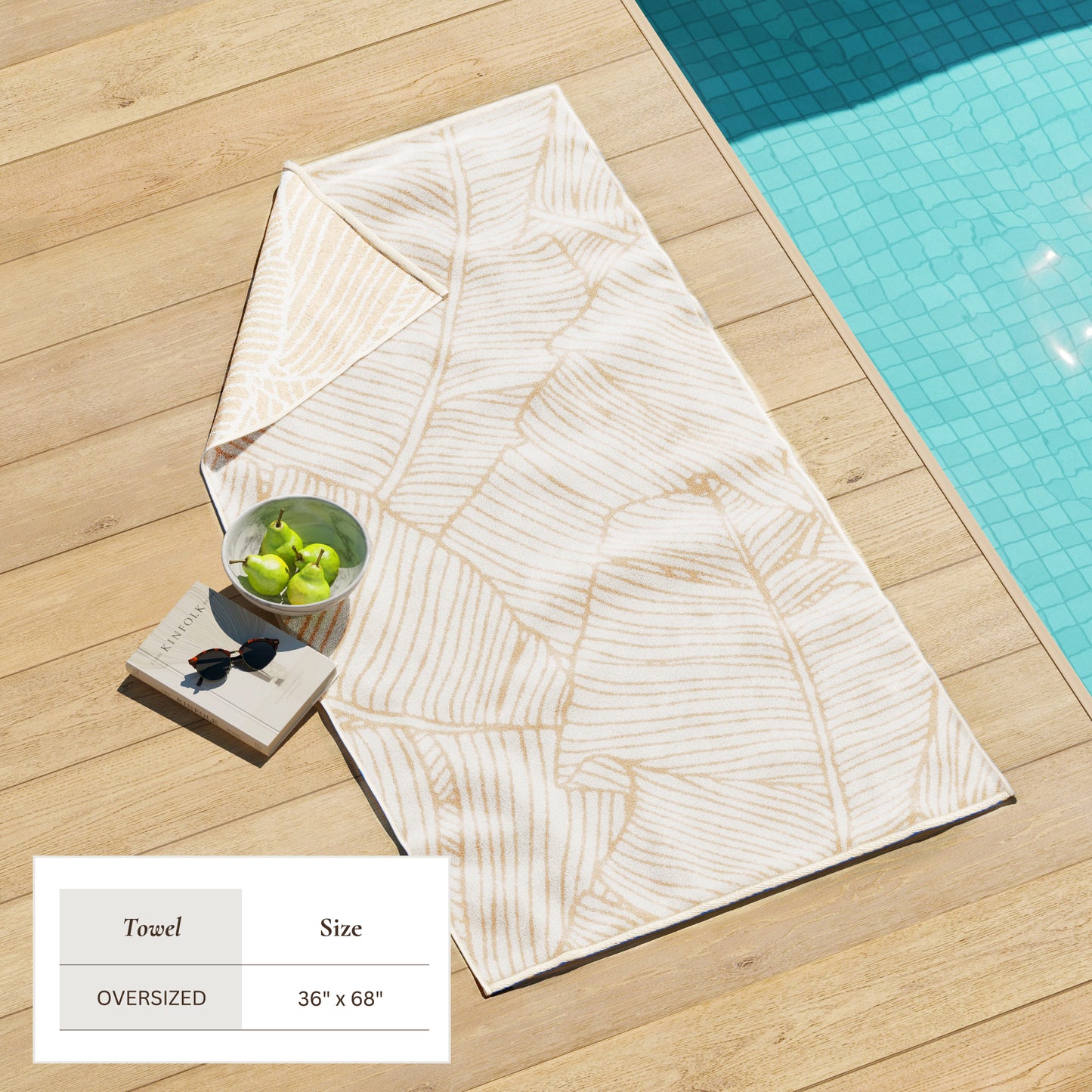 Oversized Retro Printed Beach Towel - St. Barts Collection