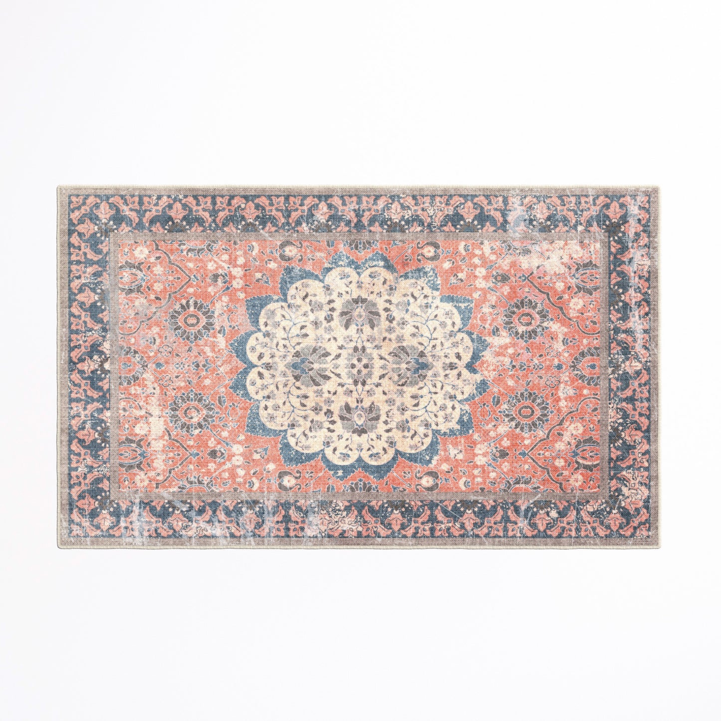 Ultra Soft Distressed Boho Inspired Machine Washable Area Rug