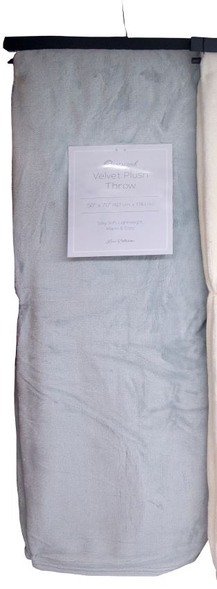 Velvet Plush Solid Throw Blanket