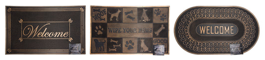 Rubber Metallic Doormat  with Everyday Welcome Designs